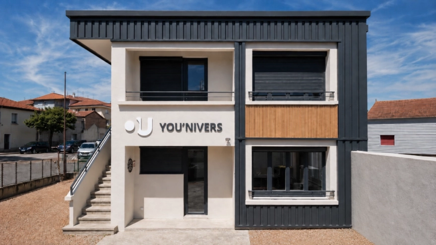 Salle de réunion de l’agence you’Nivers à Roanne, espace d’accueil client moderne et chaleureux