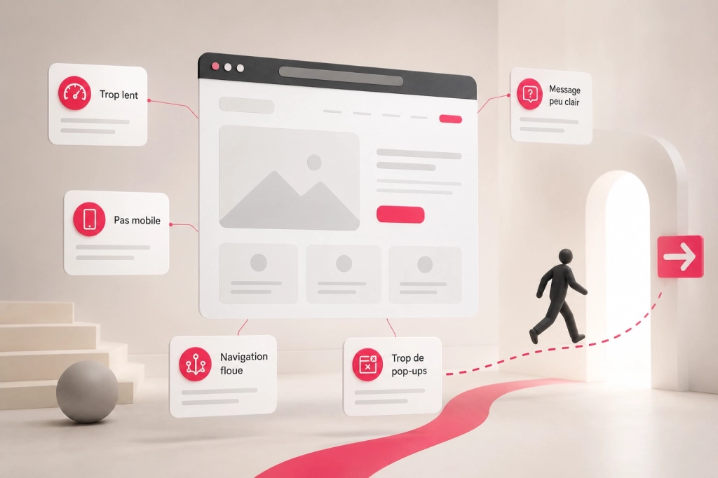 5 raisons qui font fuir un visiteur d’un site web